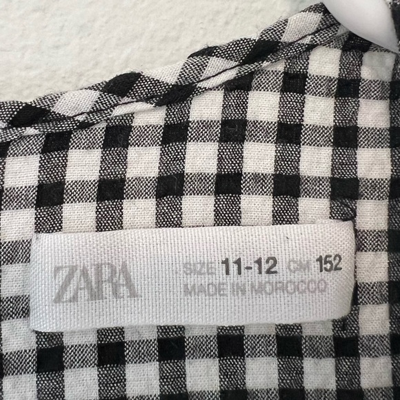 Zara Kids Textured Gingham Jumpsuit - Picture 3 of 10